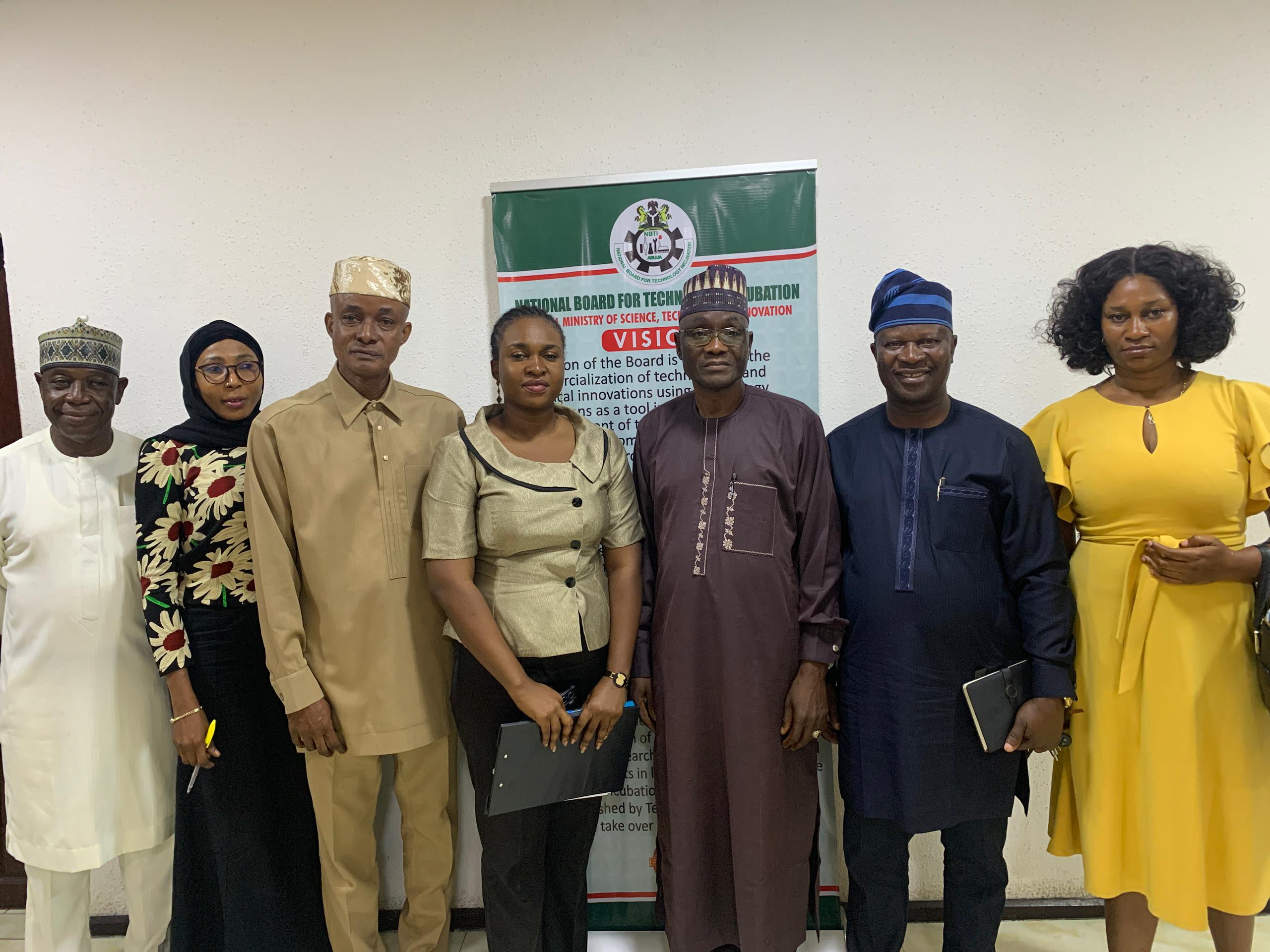 Meeting of the Chairman, Alpha Helix Foundation and Officials of the Pan African Alliance for Small and Medium Industries(PAOSMI) with the Management of the National Board for Technology Incubation(NBTI) on Thursday,21st August, 2025